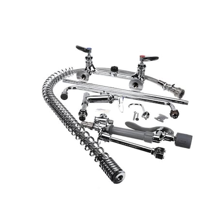 T&S Brass Easyinstall Pre-Rinse, 8 Wall Mount Base, Ceramas B-0133-14CRQJST